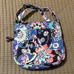 Vera Bradley Blue and Pink Floral Quilted Shoulder Bag